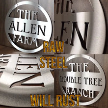Custom Cursive Font Last Name Sign