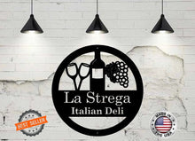 Personalized Round Wine/Grape Sign