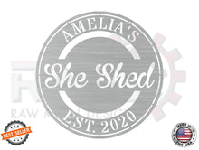 Personalized Round She Shed Sign