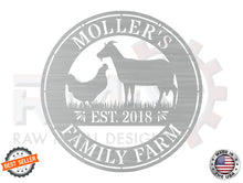 Custom Personalized Goat and Chicken Sign
