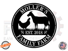 Custom Personalized Goat and Chicken Sign