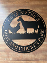 Custom Personalized Goat and Chicken Sign
