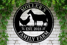 Custom Personalized Goat and Chicken Sign