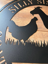 Custom Personalized Goat and Chicken Sign