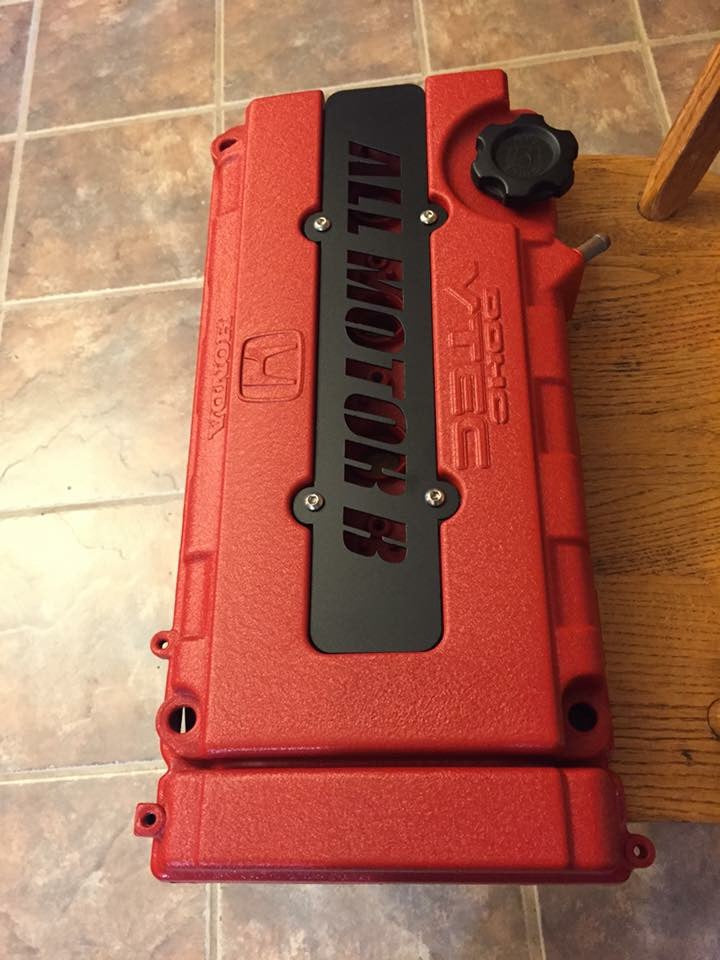 B Series VTEC Custom Spark Plug Cover (ALL MOTOR B) Raw Metal Designs