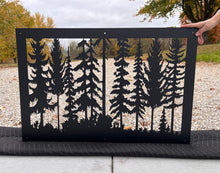 2X - 30" tall x 60" wide Tree Metal Panel Powder Coated Black