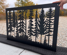 2X - 30" tall x 60" wide Tree Metal Panel Powder Coated Black