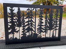 2X - 30" tall x 60" wide Tree Metal Panel Powder Coated Black