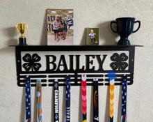 4H Custom Name Medal Holder With Trophy Shelf