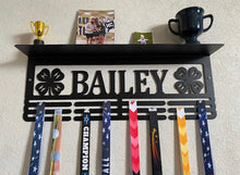 4H Custom Name Medal Holder With Trophy Shelf