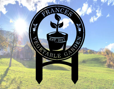 Personalized Garden Sign with Stakes