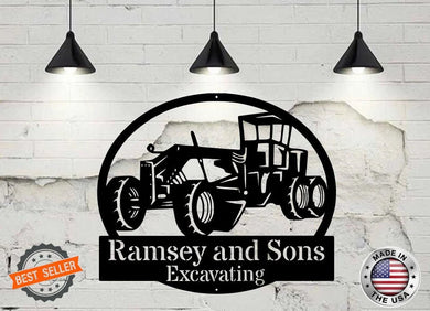 Personalized Road Grader Sign