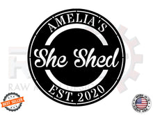 Personalized Round She Shed Sign