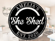 Personalized Round She Shed Sign