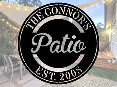 Personalized Patio Sign