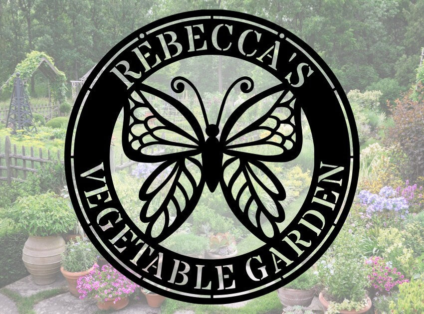 Personalized Butterfly Garden Sign