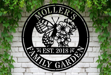 Butterfly/Flower Personalized Garden Sign