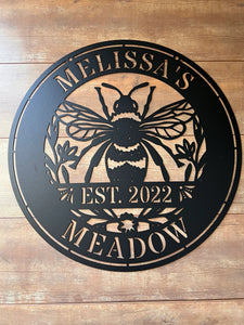 Personalized Bee Sign