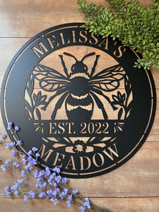 Personalized Bee Sign