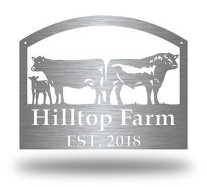 Calf/Cows Custom Farm Sign