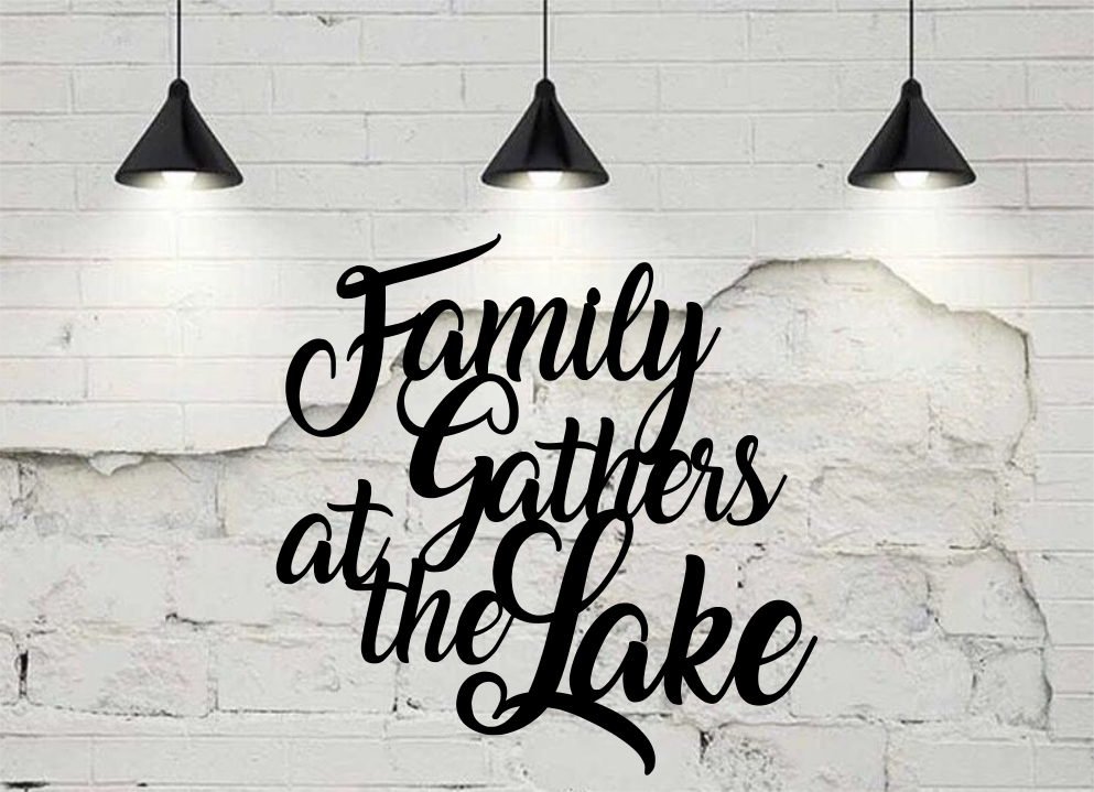 Family Gathers at the Lake