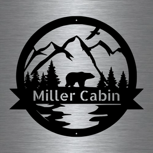 Bear/Mountain Outdoor Custom Sign
