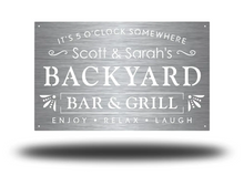 Custom Backyard - Bar & Grill Sign