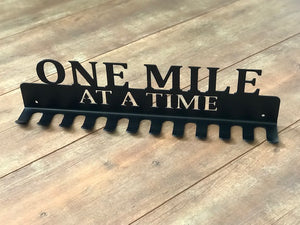 One Mile At A Time 12 Hook Medal Holder