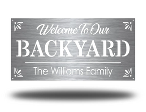 Backyard Oasis Custom Sign