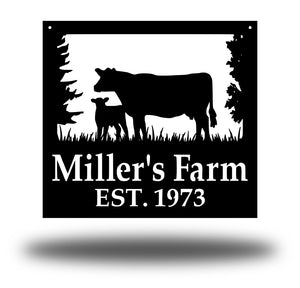 Cow/Calf Custom Farm Sign