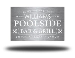 Custom Poolside - Bar & Grill Sign