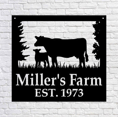 Cow/Calf Custom Farm Sign