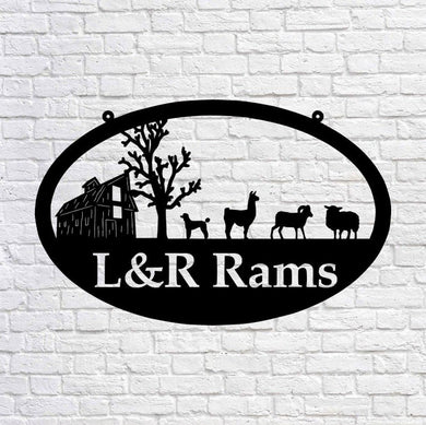 Barn/Llama/Dog/Ram/Sheep Custom Farm Sign